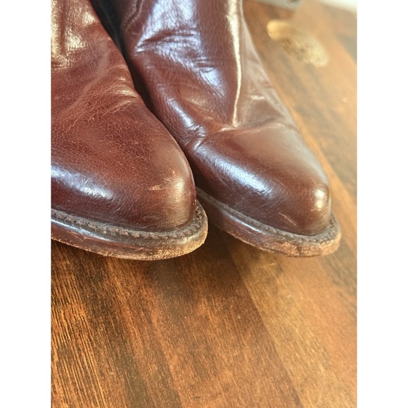 Lucchese Women's Cowboy Boots Whiskey Florence Buffalo Leather Roper Triad 6.5 B - Picture 10 of 11